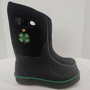 4-H Bogs Boots - Youth Size 3 - Black - 100% Waterproof - New In Box